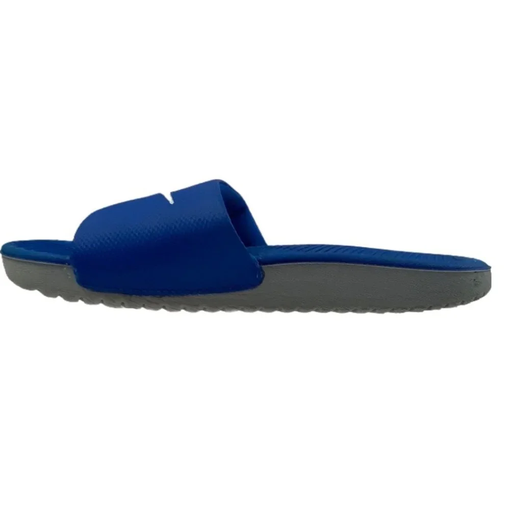 Nike Boy's Blue Slides Swoosh Sandals Waterproof Rubber size 1 Youth - Picture 2 of 3